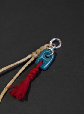 Lam手作 小众设计藏式 925银环手工制作小二饼文玩侧挂 手串搭配