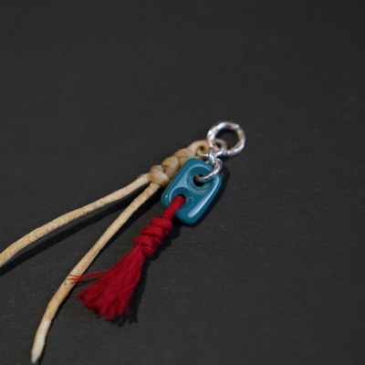 Lam手作 小众设计藏式 925银环手工制作小二饼文玩侧挂 手串搭配