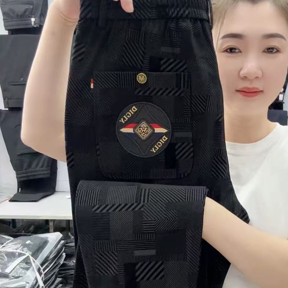 清仓捡漏男士休闲裤夏季薄款冰丝束脚裤轻奢商务百搭帅气哈伦裤
