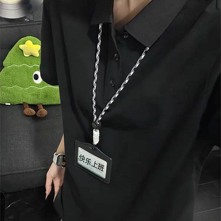 美式正肩Polo衫短袖男款夏季翻领t恤高级感宽松半袖工作服上班服