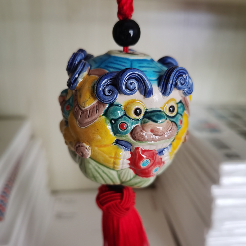 聚彩堂风狮爷平安招财交趾陶公式礼品团购包邮汽车挂件挂坠伴手礼