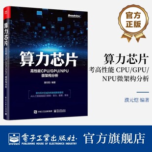 官方正版 算力芯片 高性能 CPU/GPU/NPU 微架构分析 众核处理器架构功能部件设计 NPU芯片设计架构 超级计算机算力和AI算力书籍