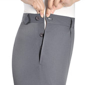 西裤 女装 高腰宽松女式 妈妈装 中老年女裤 老式 旁开口夏季 大码 侧开扣