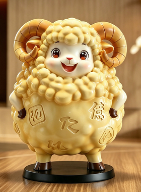 生肖羊本命年旺宅摆件大号存钱罐客厅电视柜儿童房间装饰创意礼物