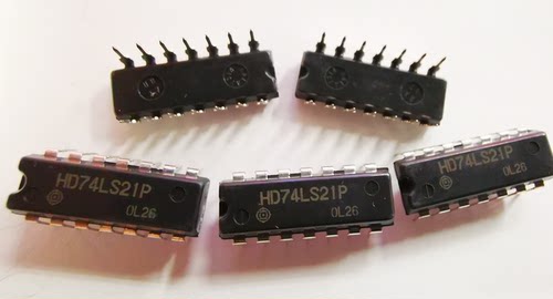 原装正品 直插 HD74LS21P DIP-14 4输入端双与门 逻辑门IC 芯片