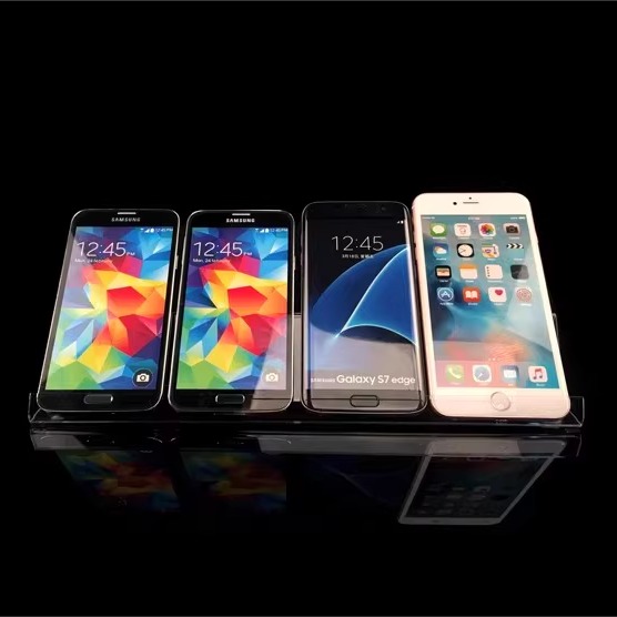 加长亚克力手机展示架多层手机壳陈列支架网红直播展示道具钱包架