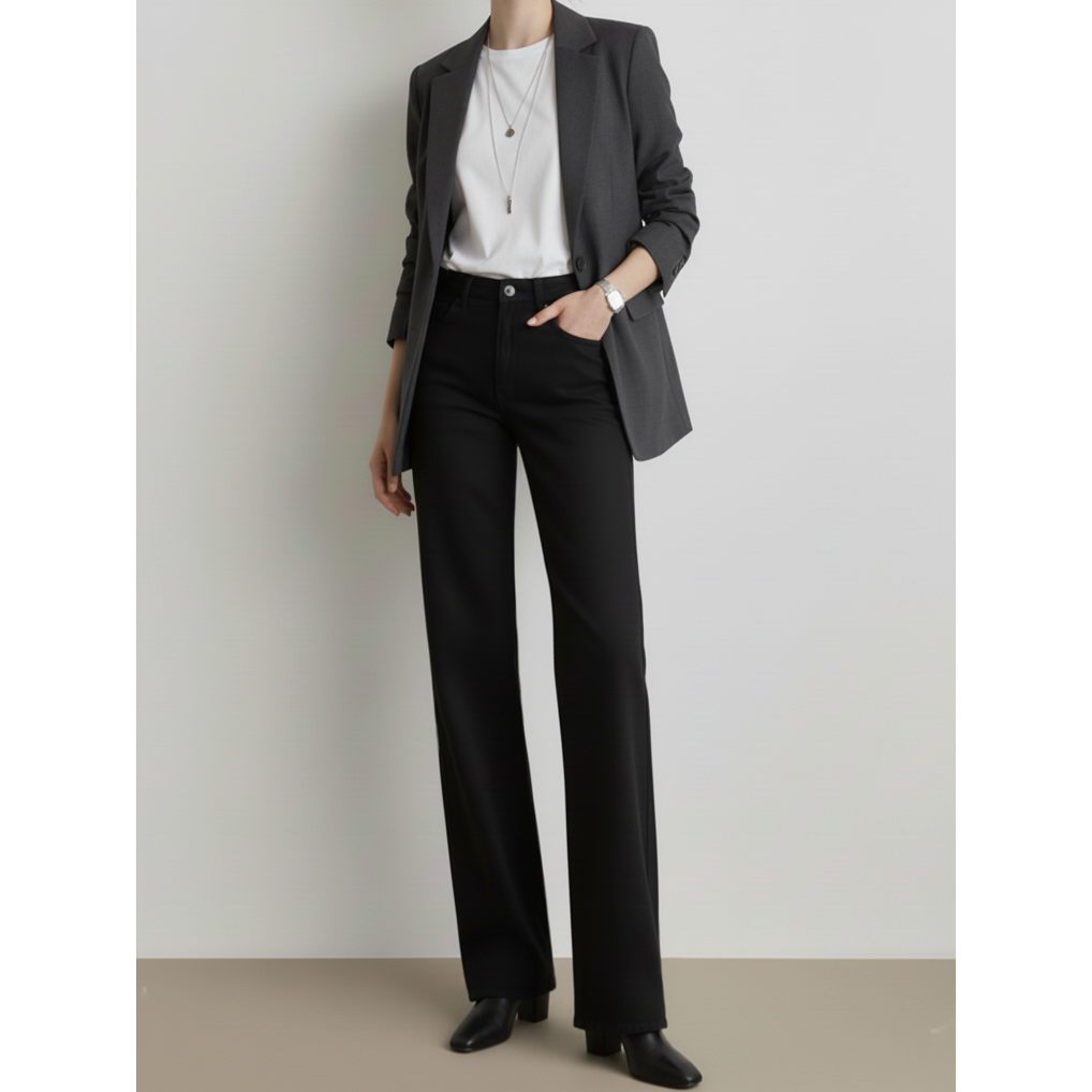 不掉色四面弹|窄版|显腿直