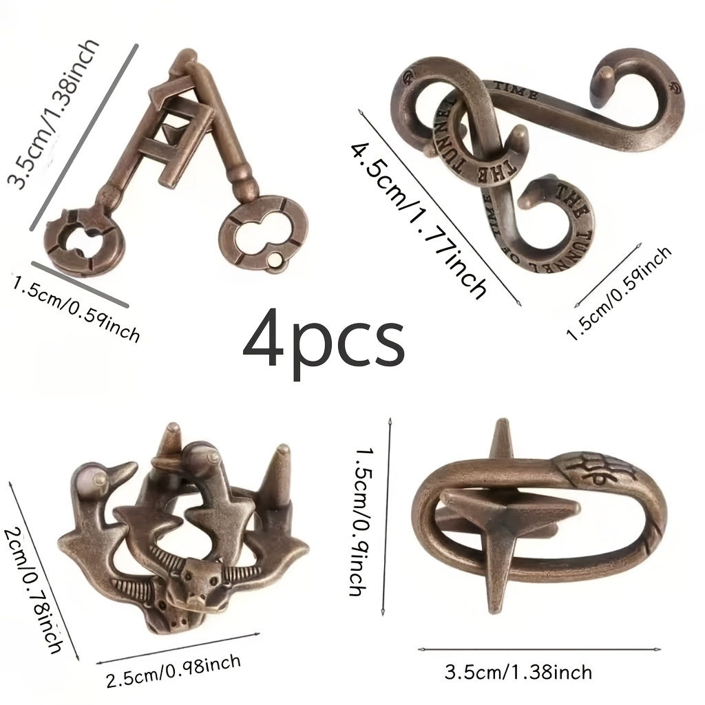 魔金4件套puzzle锌合金智解锁/解环玩具