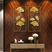 北欧风电视沙发背景墙挂件壁饰卧室墙面装 饰客厅壁饰金属轻奢壁挂