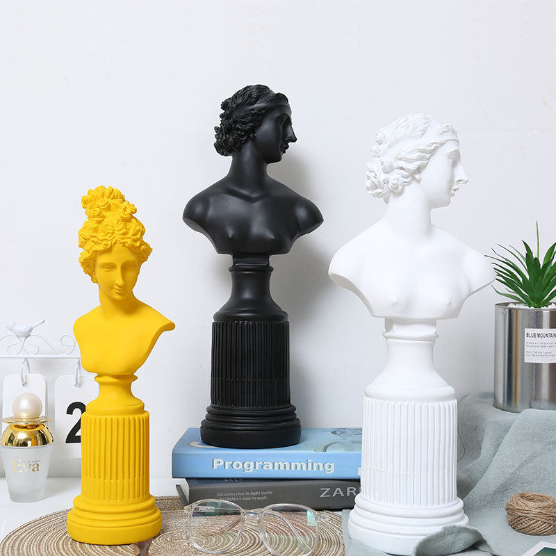 北欧维纳斯树脂头像酒柜小摆件雕塑艺术品创意人物客厅办公室装饰
