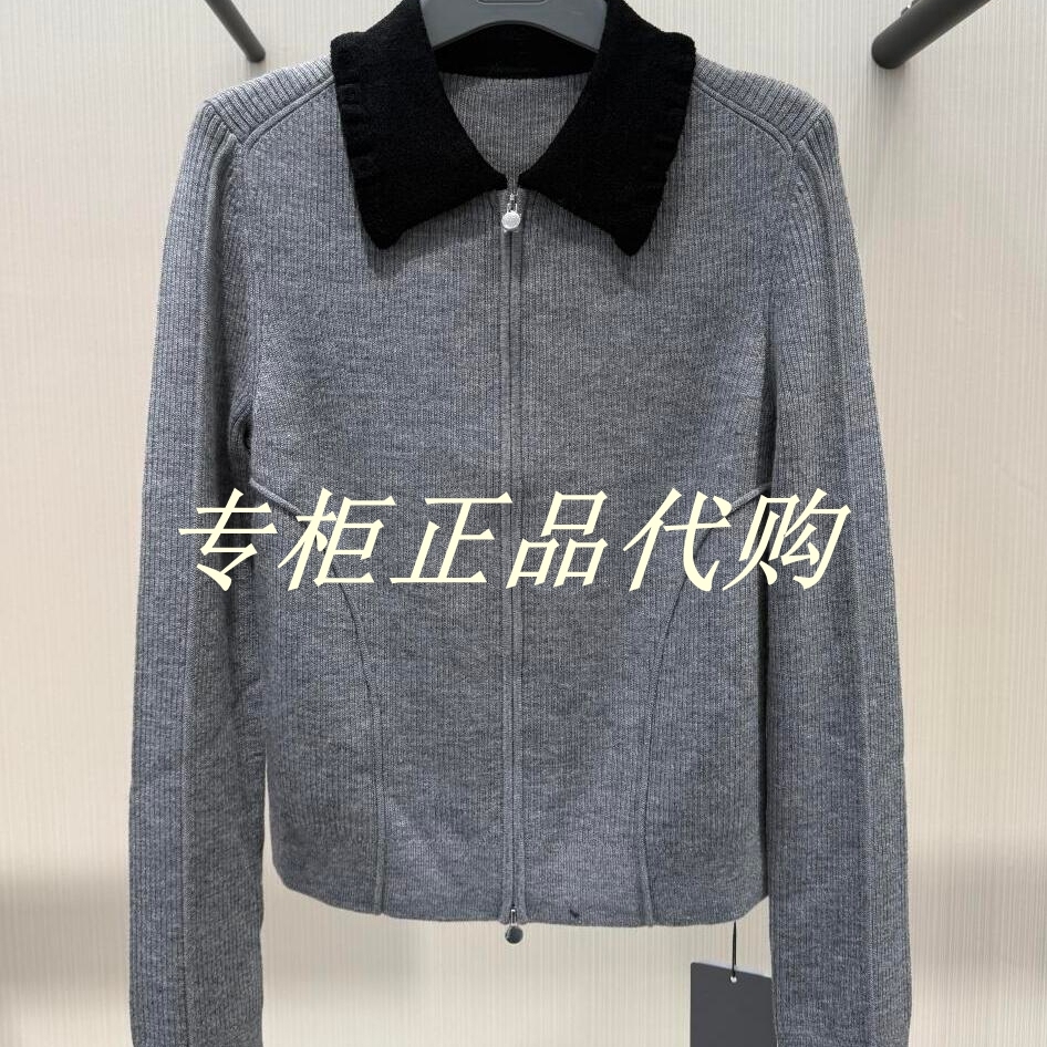 拉链开衫小众设计款POLO领上衣