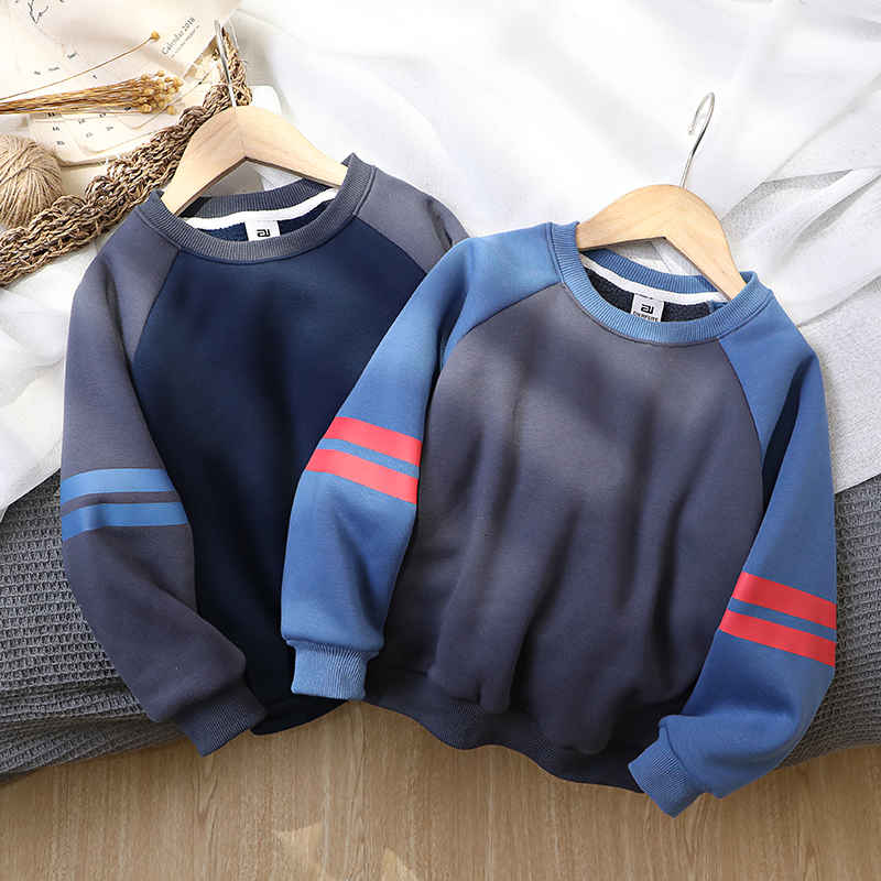 秋冬加厚保暖休闲绒卫衣