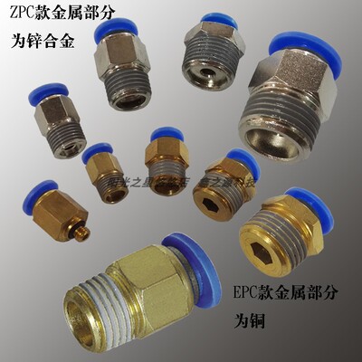 EASUN亿日快插接头外螺纹直通
