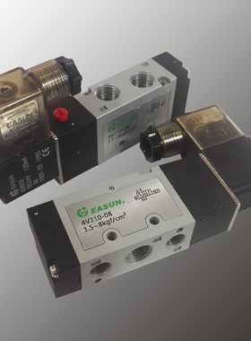 中意合资 原装亿日EASUN 二位五通电磁阀 4V210-08 AC220V DC24V