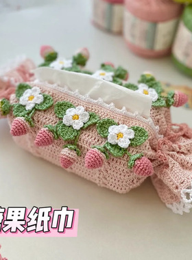 手工diy材料包钩针毛线编织糖果水果纸巾盒自制抽纸袋餐巾容纳袋