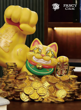 ZCWO愚者乐园金山大力招财猫手办摆件桌面装饰创意家居新年招财
