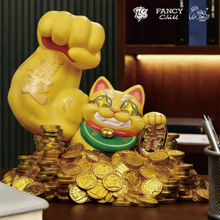 ZCWO愚者乐园金山大力招财猫手办摆件桌面装饰创意家居新年招财