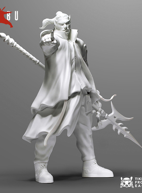 ZCWO正版x艺术家联名吕布《LU BU》三国演义人物大手办潮玩摆件