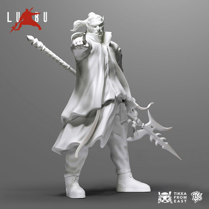 ZCWO正版x艺术家联名吕布《LU BU》三国演义人物大手办潮玩摆件