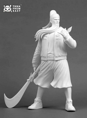 ZCWO x Tikka艺术家联名 《關Guan》关公纯白潮流大手办摆件雕像