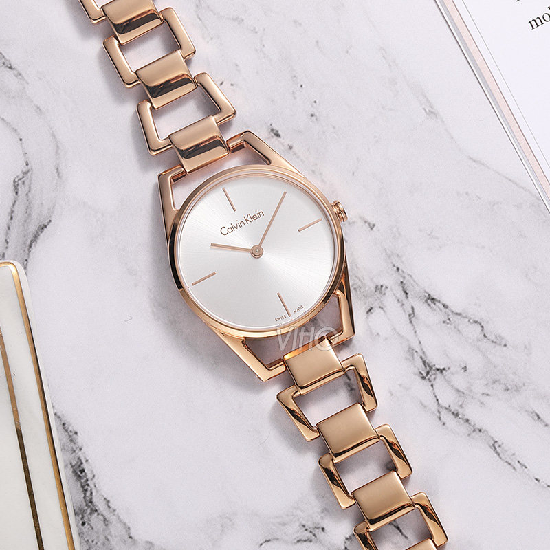 【清仓特惠】ck手表镂空简约钢带石英女表k3g23626瑞士专柜正品