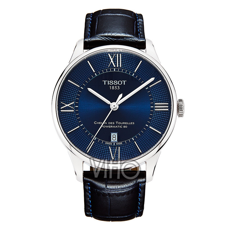 tissot天梭杜鲁尔手表1853男士机械手表皮表带t099.407.16.048.00