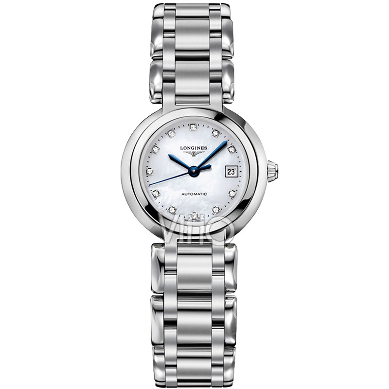 瑞士浪琴手表心月月相时尚优雅机械贝母镶钻女表l8.111.4.87.