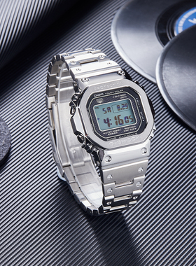casio卡西欧电波手表GMW-B5000D正品金银小方块35周年限量g-shock
