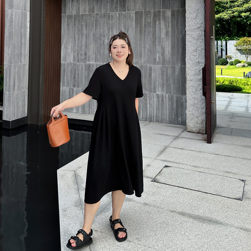 大码女装胖mm宽松显瘦空气棉裙