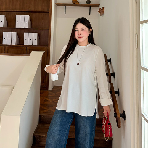 大码女装T恤宽松显瘦百搭