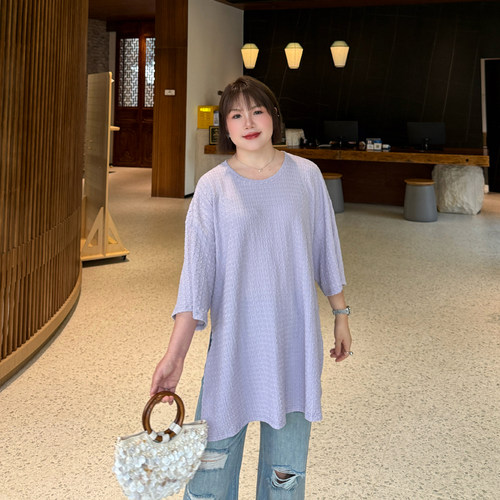 大码女装T恤宽松显瘦百搭200斤