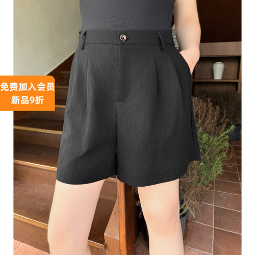 大码女装棉麻短裤显瘦百搭