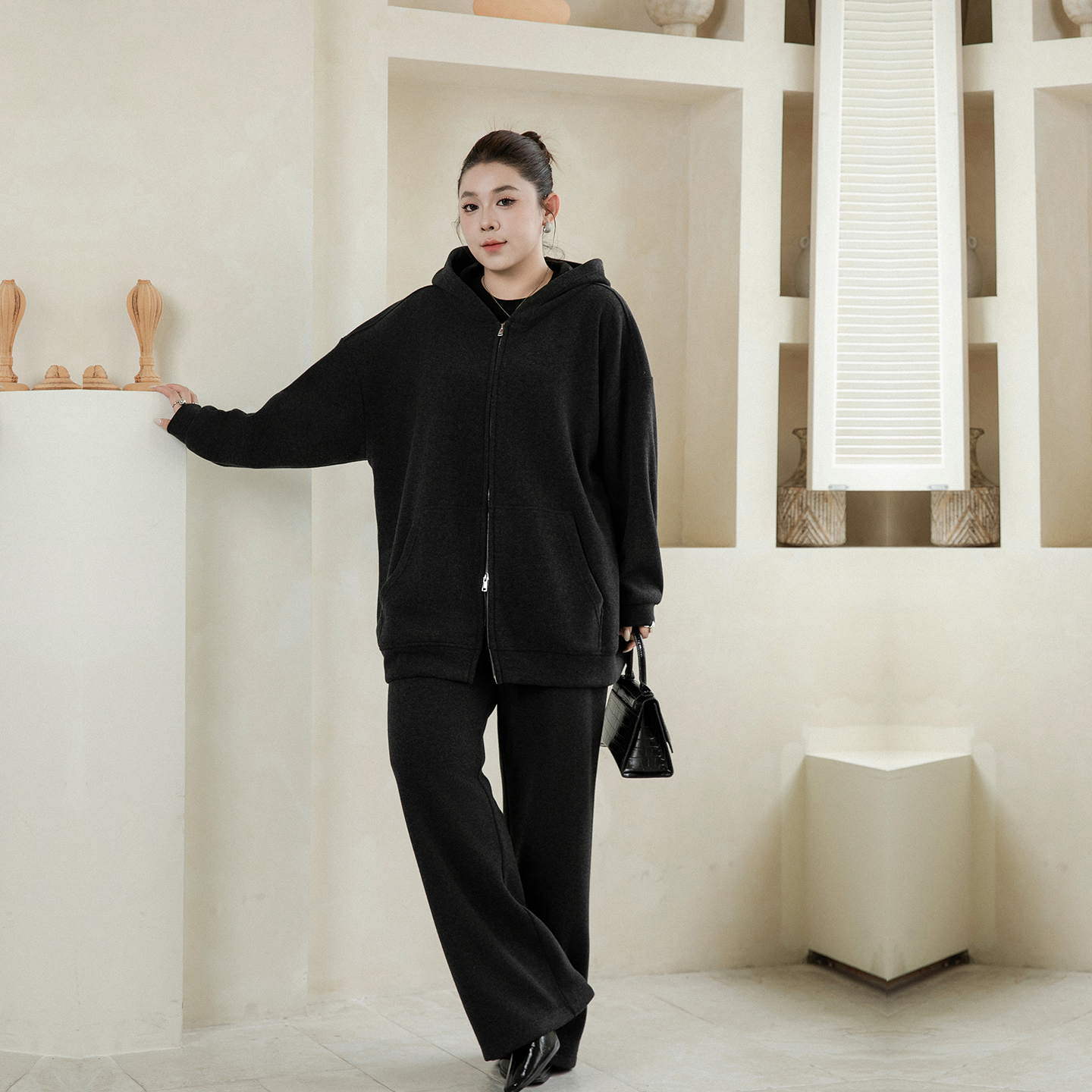 大码女装卫衣休闲套装宽松显瘦