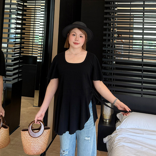 大码女装T恤宽松显瘦百搭