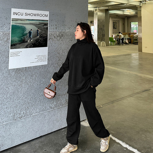 大码女装运动套装宽松显瘦休闲