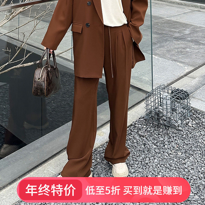 大码女装西裤垂感2024年新款200斤胖妹妹mm宽松直筒阔腿拖地长裤,女装/女士精品,大码裤装,淘宝优惠券,粉丝福利购,淘宝优惠卷