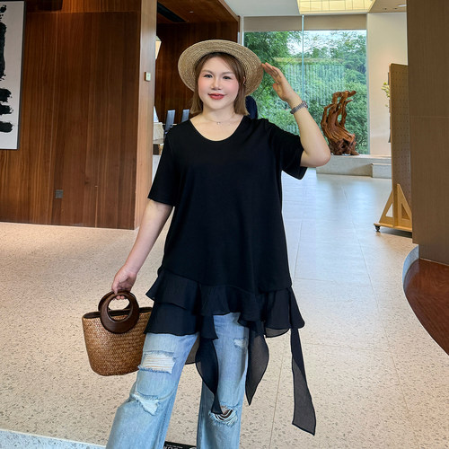 大码女装T恤宽松显瘦百搭