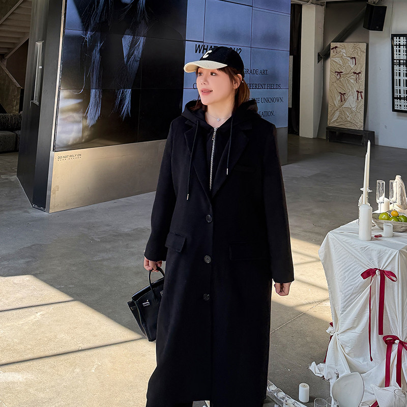 大码女装呢子大衣宽松显瘦