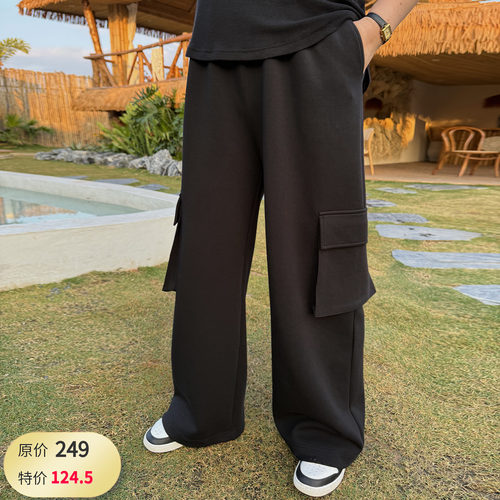 大码女装休闲工装裤宽松显瘦