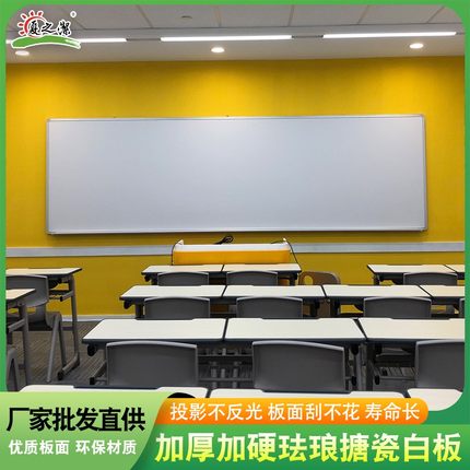 E3搪瓷厂家挂式珐琅板POLYVISION哑光投影白板写字板搪瓷白板