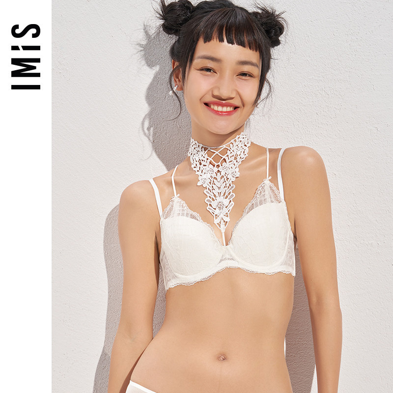 爱慕爱美丽内衣羽棉性感蕾丝3/4美背文胸（美颈可卸）IM12AWP1