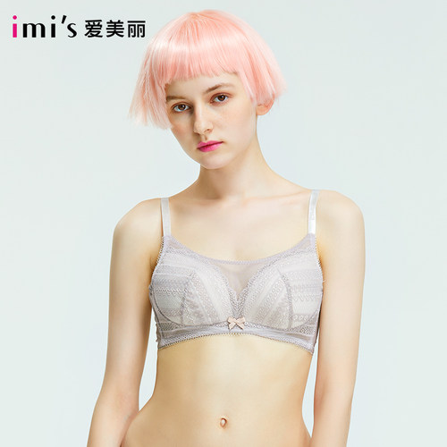爱慕IMIS爱美丽女士内衣无钢圈蕾丝抹胸3/4杯文胸IM17ARR2