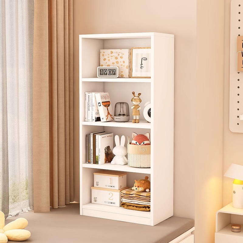 全实木书架落地置物架家用客厅书柜阳台飘窗柜现代简约靠墙收纳柜