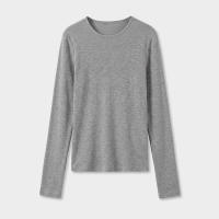 Acme Ground Thin Tencel Wool round-neck long-sleeved knitted sweater for women's simple autumn Slimming top 11382 thumbnail 2