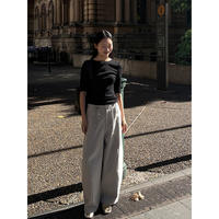 Acme Ground drawstring high-waisted long Pants for women's fashion in autumn, loose and slimming, curved knife casual pants 31669 thumbnail 6