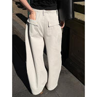Acme Ground drawstring high-waisted long Pants for women's fashion in autumn, loose and slimming, curved knife casual pants 31669 thumbnail 7