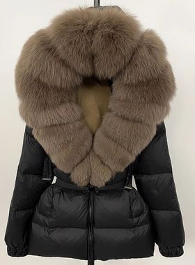OFTBUY 2025 Winter Clothing Puffer Jacket Women Real Fox Fur