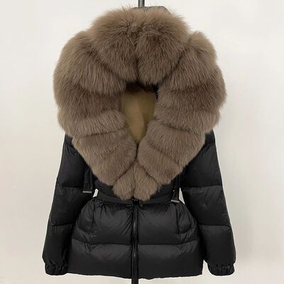 OFTBUY 2025 Winter Clothing Puffer Jacket Women Real Fox Fur