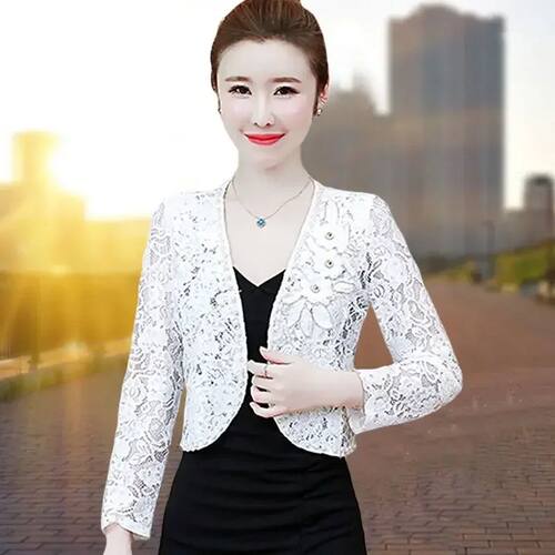 2023 Women's Lace Top Sun Protection Short Jacket Spring Sum
