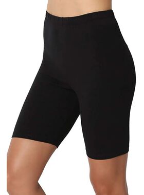2025 New Women Shorts Elastic High Waist Solid Color Summer
